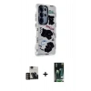 MARSİLYAN™- Galaxy S23 Ultra Kılıf Ahenk Modern Serisi - Siyah 360 Mat Full Body Arka Koruyucu + PVD Metal Kamera Lens - GD