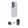 MARSİLYAN™- Galaxy S23 Ultra Kılıf Ahenk Modern Serisi - Siyah 360 Mat Full Body Arka Koruyucu + Kamera Lens Koruma Cam - SF
