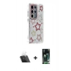 MARSİLYAN™- Galaxy S23 Ultra Kılıf Ahenk Modern Serisi - Siyah 360 Mat Full Body Arka Koruyucu + Kamera Lens Koruma Cam - SF