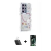 MARSİLYAN™- Galaxy S23 Ultra Kılıf Ahenk Modern Serisi - Siyah 360 Mat Full Body Arka Koruyucu + Kamera Lens Koruma Cam - SF