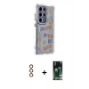 MARSİLYAN™- Galaxy S23 Ultra Kılıf Ahenk Modern Serisi - Siyah 360 Mat Full Body Arka Koruyucu + Metal Kamera Lens - KI