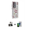 MARSİLYAN™- Galaxy S23 Ultra Kılıf Ahenk Modern Serisi - Siyah Durable Full Glue Curved Cam + Gold PVD Metal Kamera Lens