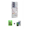 MARSİLYAN™- Galaxy S23 Ultra Kılıf Ahenk Modern Serisi - Siyah Durable Full Glue Curved Cam + Raze Metal Kamera Lens - LA