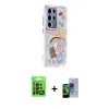 MARSİLYAN™- Galaxy S23 Ultra Kılıf Ahenk Modern Serisi - Siyah Durable Full Glue Curved Cam + Raze Metal Kamera Lens - SH