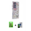 MARSİLYAN™- Galaxy S23 Ultra Kılıf Ahenk Modern Serisi - Siyah Durable Full Glue Curved Cam + Raze Metal Kamera Lens - YL