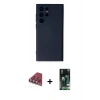 MARSİLYAN™- Galaxy S23 Ultra Kılıf Ahenk Serisi - Şeffaf 360 Full Body Arka Koruyucu + Valdez Metal Kamera Lens - KI