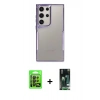 MARSİLYAN™- Galaxy S23 Ultra Kılıf Akış Çizgi Koleksiyonu - Şeffaf 360 Full Body Arka Koruyucu + Raze Metal Kamera Lens - SH