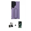 MARSİLYAN™- Galaxy S23 Ultra Kılıf Çekirdek Yansıma - Siyah 360 Mat Full Body Arka Koruyucu + PVD Metal Kamera Lens - SH