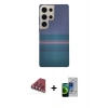MARSİLYAN™- Galaxy S23 Ultra Kılıf Eksen Prime - Siyah Durable Full Glue Curved Cam + Valdez Metal Kamera Lens - KI