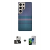 MARSİLYAN™- Galaxy S23 Ultra Kılıf Eksen Prime - Siyah Durable Full Glue Curved Cam + PVD Metal Kamera Lens - GD