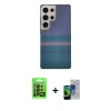 MARSİLYAN™- Galaxy S23 Ultra Kılıf Eksen Prime - Siyah Durable Full Glue Curved Cam + Raze Metal Kamera Lens - SH