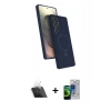 MARSİLYAN™- Galaxy S23 Ultra Kılıf İz Işık Koleksiyonu - Siyah Durable Full Glue Curved Cam + Kamera Lens Koruma Cam - SF