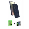 MARSİLYAN™- Galaxy S23 Ultra Kılıf İz Işık Koleksiyonu - Siyah Durable Full Glue Curved Cam + Raze Metal Kamera Lens - YL