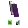 MARSİLYAN™- Galaxy S23 Ultra Kılıf İz Işık Koleksiyonu - Siyah Durable Full Glue Curved Cam + Raze Metal Kamera Lens - YL