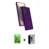 MARSİLYAN™- Galaxy S23 Ultra Kılıf İz Işık Koleksiyonu - Siyah Durable Full Glue Curved Hayalet Cam + Raze Metal Kamera Lens - LA