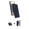 MARSİLYAN™- Galaxy S23 Ultra Kılıf İz Işık Koleksiyonu - Siyah Durable Full Glue Curved Hayalet Cam + Kamera Lens Koruma Cam - SF