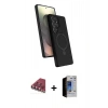 MARSİLYAN™- Galaxy S23 Ultra Kılıf İz Işık Koleksiyonu - Siyah Durable Full Glue Curved Hayalet Cam + Valdez Metal Kamera Lens - KI