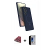 MARSİLYAN™- Galaxy S23 Ultra Kılıf İz Işık Koleksiyonu - Siyah Durable Full Glue Curved Hayalet Cam + Valdez Metal Kamera Lens - KI