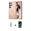 MARSİLYAN™- Galaxy S23 Ultra Kılıf Nova Asil Prime - Şeffaf 360 Full Body Arka Koruyucu + Metal Kamera Lens - KI