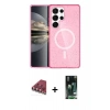 MARSİLYAN™- Galaxy S23 Ultra Kılıf Nova Asil Prime - Şeffaf 360 Full Body Arka Koruyucu + Valdez Metal Kamera Lens - KI