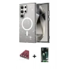 MARSİLYAN™- Galaxy S23 Ultra Kılıf Nova Asil Prime - Şeffaf 360 Full Body Arka Koruyucu + Valdez Metal Kamera Lens - KI