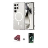 MARSİLYAN™- Galaxy S23 Ultra Kılıf Nova Asil Prime - Şeffaf 360 Full Body Arka Koruyucu + Valdez Metal Kamera Lens - KI