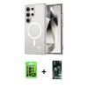MARSİLYAN™- Galaxy S23 Ultra Kılıf Nova Asil Prime - Şeffaf 360 Full Body Arka Koruyucu + Raze Metal Kamera Lens - SH