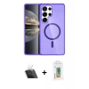 MARSİLYAN™- Galaxy S23 Ultra Kılıf Nova Asil Prime - Şeffaf Polymer Nano Ekran Koruyucu + Kamera Lens Koruma Cam - SF