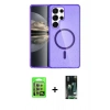 MARSİLYAN™- Galaxy S23 Ultra Kılıf Nova Asil Prime - Siyah 360 Mat Full Body Arka Koruyucu + Raze Metal Kamera Lens - LA