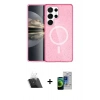 MARSİLYAN™- Galaxy S23 Ultra Kılıf Nova Asil Prime - Siyah Durable Full Glue Curved Cam + Kamera Lens Koruma Cam - SF