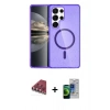 MARSİLYAN™- Galaxy S23 Ultra Kılıf Nova Asil Prime - Siyah Durable Full Glue Curved Cam + Valdez Metal Kamera Lens - KI