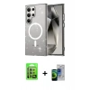 MARSİLYAN™- Galaxy S23 Ultra Kılıf Nova Asil Prime - Siyah Durable Full Glue Curved Cam + Yeşil Raze Metal Kamera Lens
