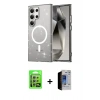 MARSİLYAN™- Galaxy S23 Ultra Kılıf Nova Asil Prime - Siyah Durable Full Glue Curved Hayalet Cam + Raze Metal Kamera Lens - GS