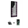 MARSİLYAN™- Galaxy S23 Ultra Kılıf Odak Klasik Serisi - Şeffaf 360 Full Body Arka Koruyucu + Kamera Lens Koruma Cam - SF
