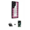 MARSİLYAN™- Galaxy S23 Ultra Kılıf Odak Klasik Serisi - Siyah 360 Mat Full Body Arka Koruyucu + Kamera Lens Koruma Cam - SF