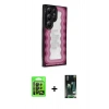 MARSİLYAN™- Galaxy S23 Ultra Kılıf Odak Klasik Serisi - Siyah 360 Mat Full Body Arka Koruyucu + Raze Metal Kamera Lens - SH