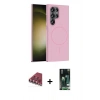 MARSİLYAN™- Galaxy S23 Ultra Kılıf Siluet Doku Özel Seri - Şeffaf 360 Full Body Arka Koruyucu + Valdez Metal Kamera Lens - KI