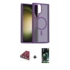MARSİLYAN™- Galaxy S23 Ultra Kılıf Siluet Minimal Prime - Şeffaf 360 Full Body Arka Koruyucu + Valdez Metal Kamera Lens - KI