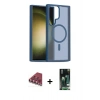 MARSİLYAN™- Galaxy S23 Ultra Kılıf Siluet Minimal Prime - Şeffaf 360 Full Body Arka Koruyucu + Valdez Metal Kamera Lens - KI