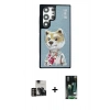 MARSİLYAN™- Galaxy S23 Ultra Kılıf Siluet Modern Özel Seri - Şeffaf 360 Full Body Arka Koruyucu + PVD Metal Kamera Lens - GD