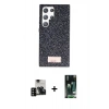 MARSİLYAN™- Galaxy S23 Ultra Kılıf Vadi Klasik Serisi - Şeffaf 360 Full Body Arka Koruyucu + PVD Metal Kamera Lens - SH