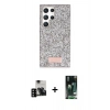 MARSİLYAN™- Galaxy S23 Ultra Kılıf Vadi Klasik Serisi - Şeffaf 360 Full Body Arka Koruyucu + PVD Metal Kamera Lens - SH