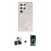 MARSİLYAN™- Galaxy S23 Ultra Kılıf Vadi Klasik Serisi - Şeffaf 360 Full Body Arka Koruyucu + PVD Metal Kamera Lens - SH