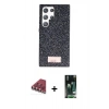 MARSİLYAN™- Galaxy S23 Ultra Kılıf Vadi Klasik Serisi - Siyah 360 Mat Full Body Arka Koruyucu + Valdez Metal Kamera Lens - KI