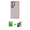 MARSİLYAN™- Galaxy S23 Ultra Kılıf Vadi Klasik Serisi - Siyah Durable Full Glue Curved Cam + Raze Metal Kamera Lens - LA