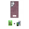 MARSİLYAN™- Galaxy S23 Ultra Kılıf Vadi Klasik Serisi - Siyah Durable Full Glue Curved Cam + Raze Metal Kamera Lens - LA
