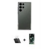MARSİLYAN™- Galaxy S23 Ultra Kılıf Vadi Minimal - Şeffaf 360 Full Body Arka Koruyucu + Kamera Lens Koruma Cam - SF