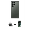 MARSİLYAN™- Galaxy S23 Ultra Kılıf Vadi Minimal - Siyah 360 Mat Full Body Arka Koruyucu + Kamera Lens Koruma Cam - SF