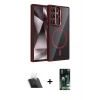 MARSİLYAN™- Galaxy S23 Ultra Kılıf Yadigar Asil Koleksiyonu - Şeffaf 360 Full Body Arka Koruyucu + Kamera Lens Koruma Cam - SF