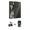 MARSİLYAN™- Galaxy S23 Ultra Kılıf Yadigar Asil Koleksiyonu - Şeffaf 360 Full Body Arka Koruyucu + PVD Metal Kamera Lens - SH